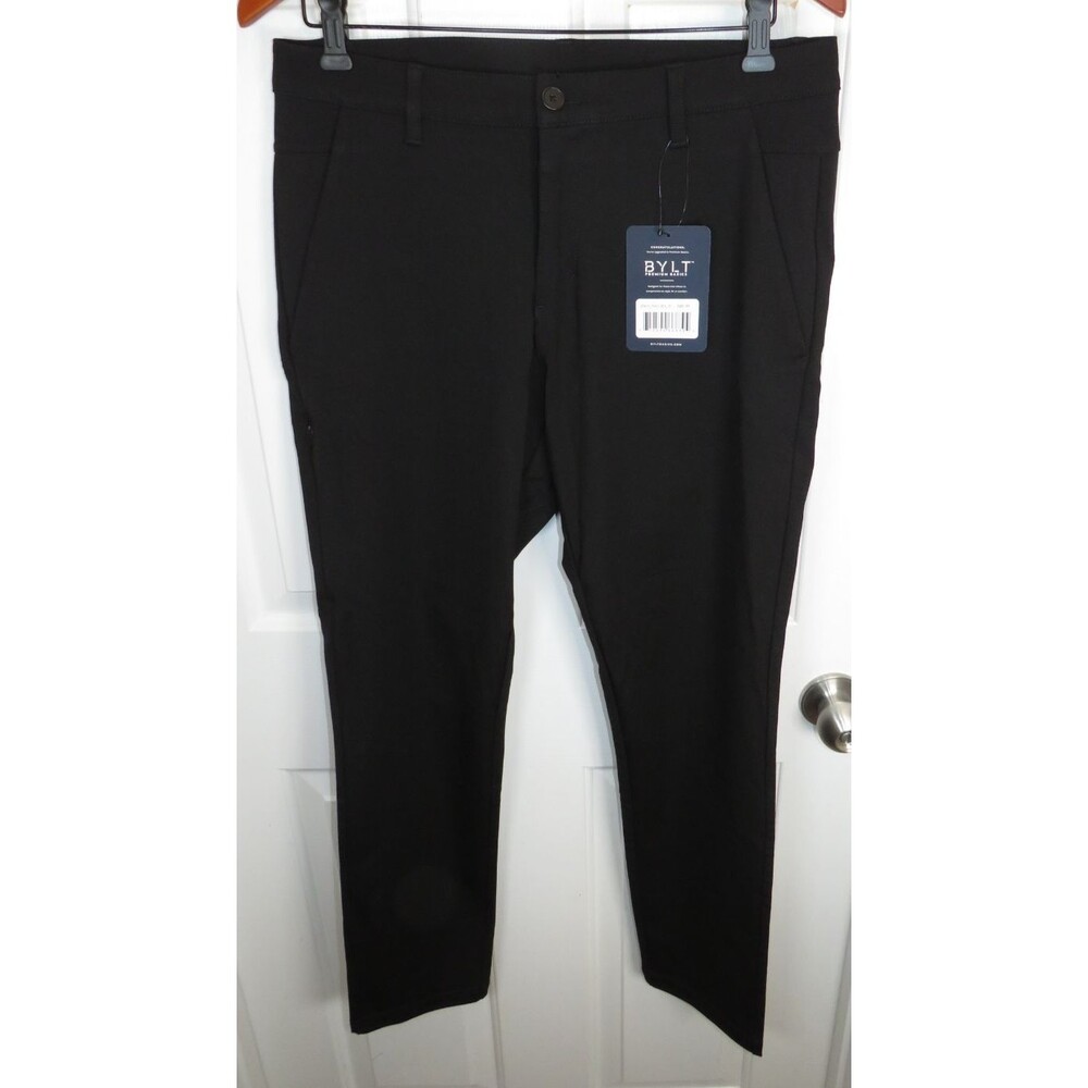 *NWT* BYLT Premium Basics Black Everyday Pant 2.0 Slim Fit Chino Size 33x31